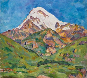 landscape Painting - KAZBEK Petr Petrovich Konchalovsky landscape mountains